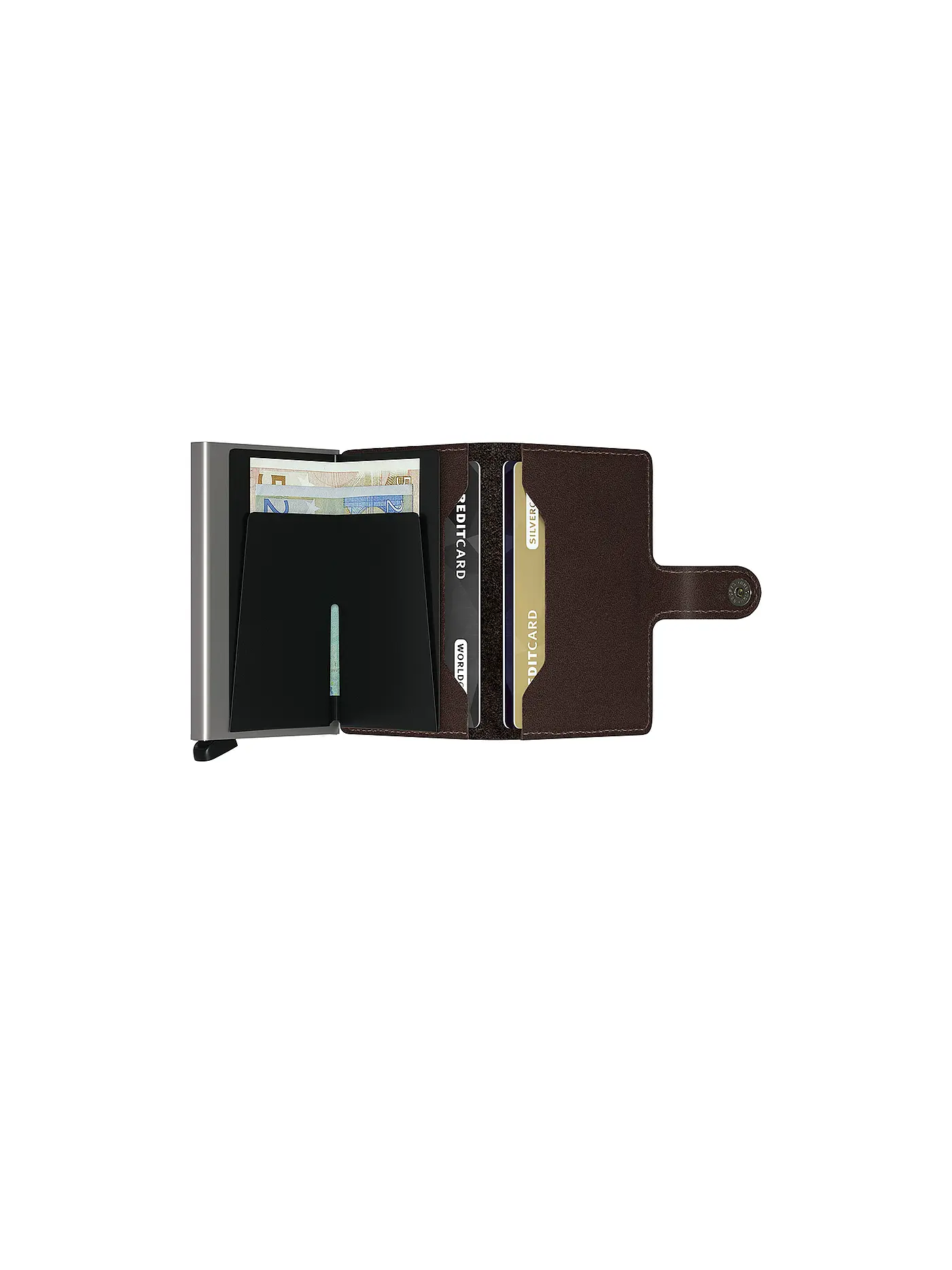 SECRID | Geldbörse - Miniwallet Vintage Mini Grey Black | braun